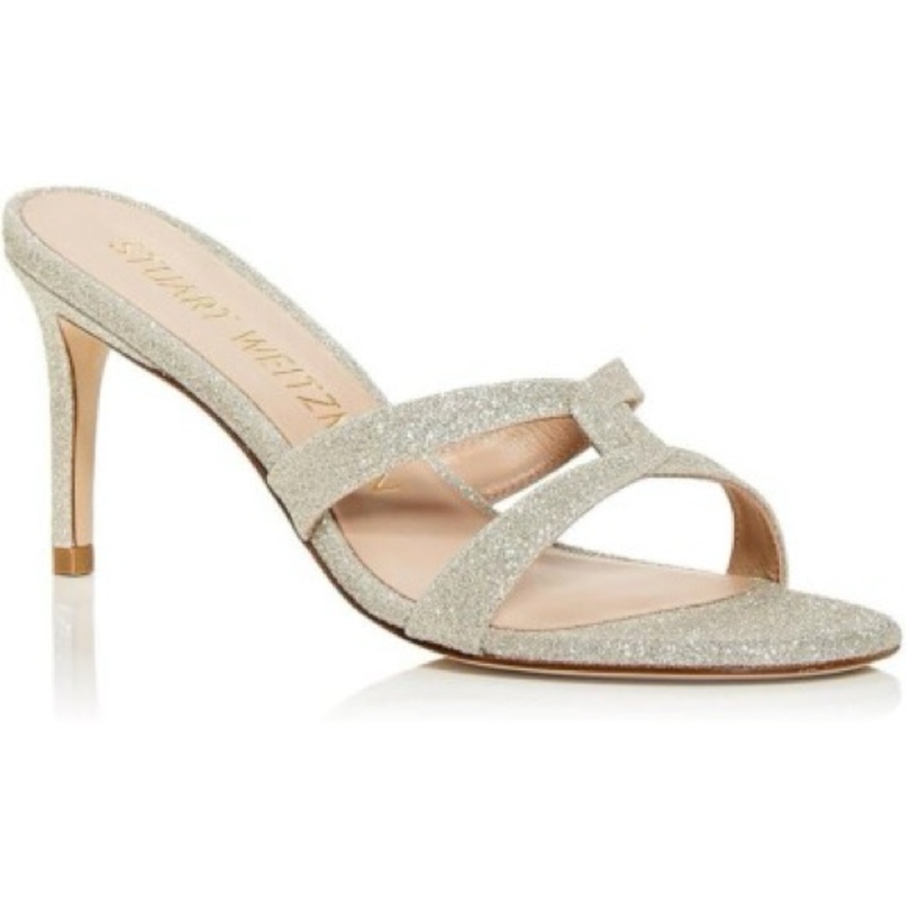 Stuart Weitzman Women's Soiree Sleek 75 Slide Heeled Sandals 8.5